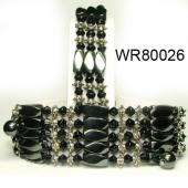 36inch Obsidian Crystal, Alloy, Magnetic Wrap Bracelet Necklace All in One Set